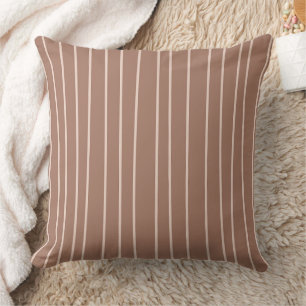 Mocha Mousse Abstract Hand-Drawn Doodle Line (5) Cushion
