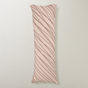 Mocha Mousse Abstract Hand-Drawn Doodle Line Body Cushion