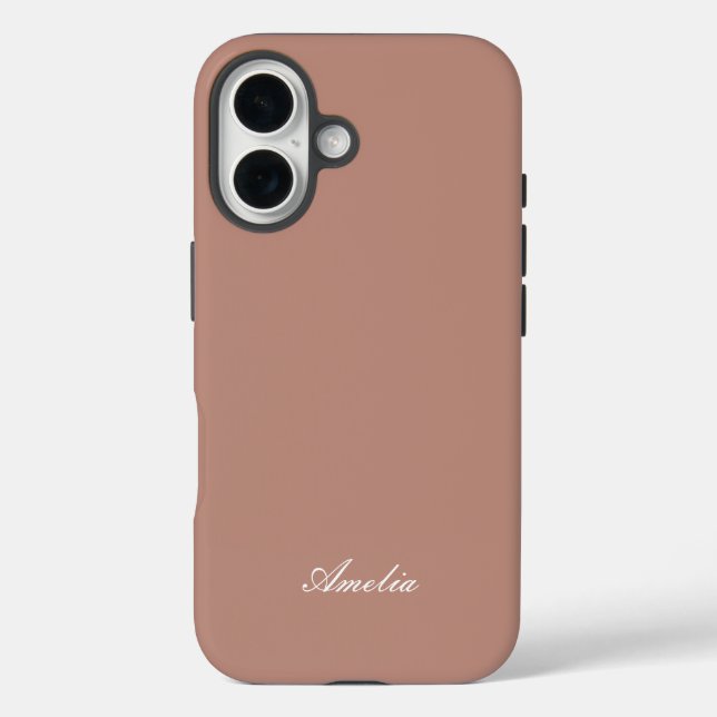 Mocha Mousse Aesthetic Warm Earthy Brown Case-Mate iPhone Case (Back)