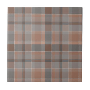 Mocha mousse and grey chequered ceramic tile