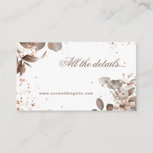 Mocha Mousse Botanical all the details 1 Enclosure Card