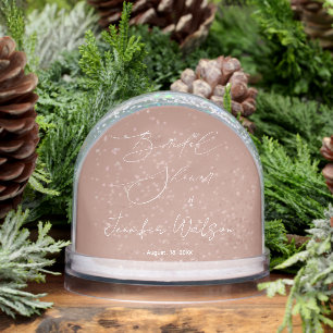 Mocha Mousse Bridal Shower Photo Snowglobe
