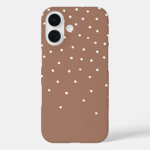 Mocha Mousse Brown Tiny Polka Dot 2025 iPhone 16 Case