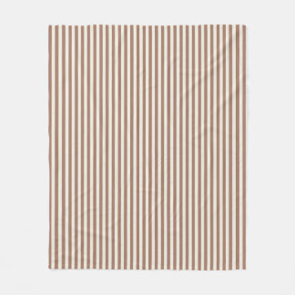 Mocha Mousse Cannoli Cream Vertical Stripe Pattern Fleece Blanket
