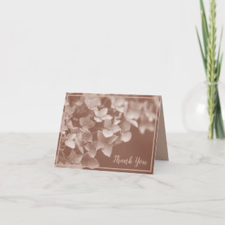 Mocha Mousse Floral Thank You Card