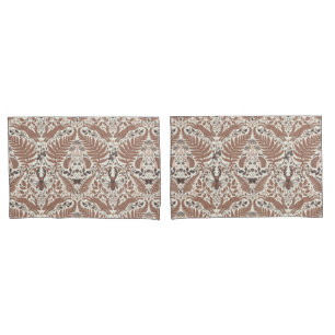Mocha mousse forest/Woodland animals and plants Pillowcase