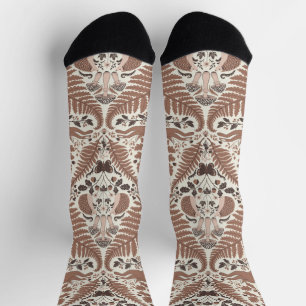 Mocha mousse forest/Woodland animals and plants Socks