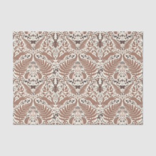 Mocha mousse forest/Woodland animals and plants Tissue Paper