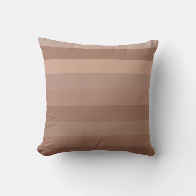 Mocha Mousse Stripes Cushion (Front)