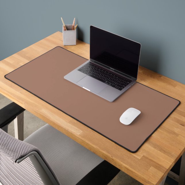 Mocha Mousse Trendy Elegant Solid Colour  Desk Mat (Office 2)