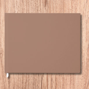 Mocha Mousse Trendy Elegant Solid Colour  Guest Book