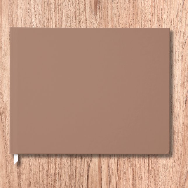Mocha Mousse Trendy Elegant Solid Colour  Guest Book (Creator Uploaded)