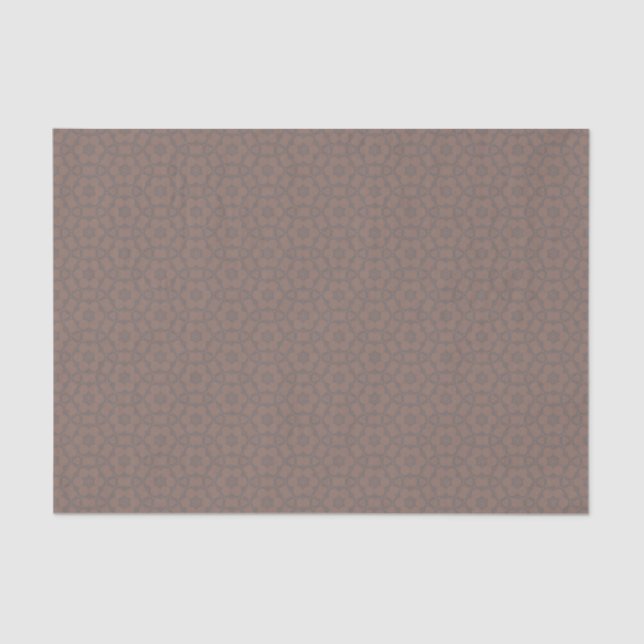 Mocha Mousse Western Folk Neutral Geometric Tissue Paper (Front)