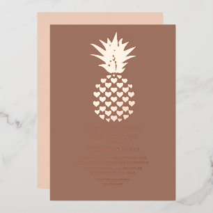 Mocha & Rose Gold Tropical Pineapple Wedding