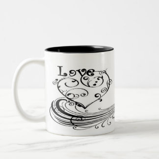 Mocha Swirls of Looove Two-Tone Coffee Mug