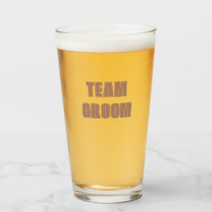 Mocha Team Groom Bachelor Party Glass