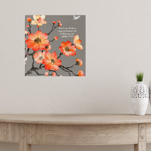 Mocha Verona Sunset Floral Customisable Poster