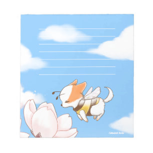 Mochi Bee Bumble Bee Doggy Puppy and Sakura Notepad