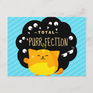 Mochi Halloween - Cute Orange Cat Purr-fection Postcard