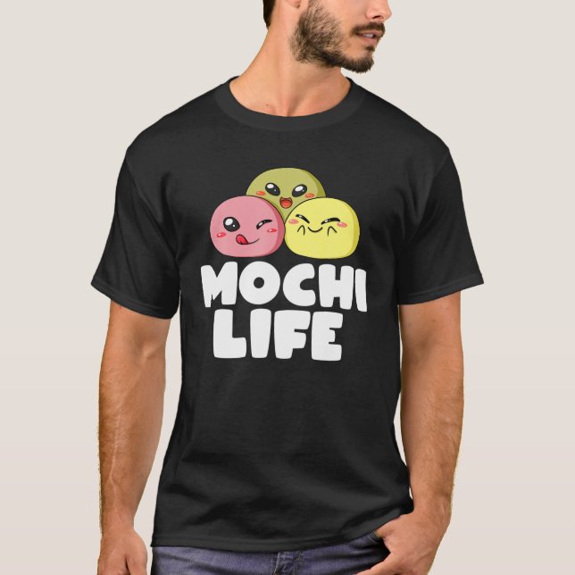 Mochi Ice Cream Doughnut Rice Cake Balls T-Shirt (Front)