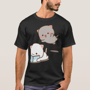 Mochi Mochi Peach Cat Reading 1 T-Shirt
