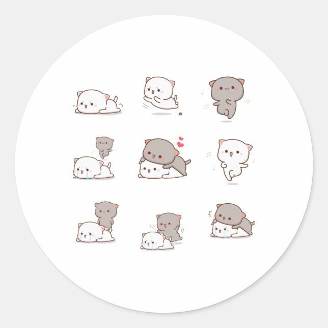 Mochi Peach Cat Sticker Pack (Front)