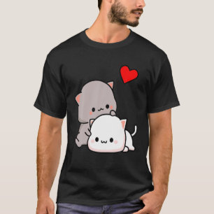 Mochia Peach And Goma Cat Lover Playful Kittens Lo T-Shirt