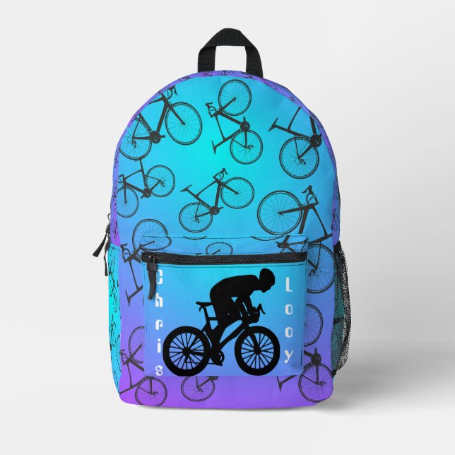 Mochila con estampado de bicicletas printed backpack (Front)
