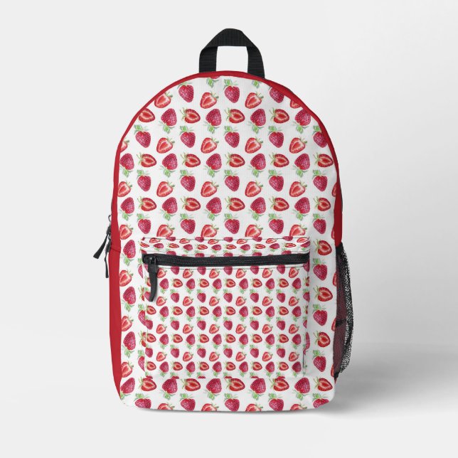 Mochila strawberries printed backpack (Front)