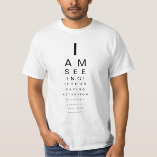 Mock eye exam t-shirt