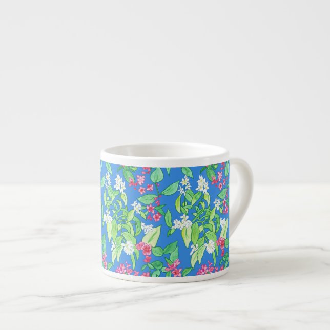 Mock Orange and Weigelia Espresso Mug (Front Right)