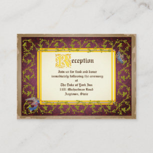 Mock Up Mediaeval Illuminated Manuscript Wedding Enclosure Card