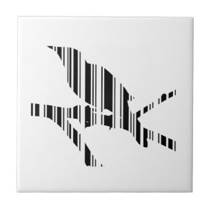 MOCKINGBIRD BAR CODE Bird Barcode Pattern Design Tile