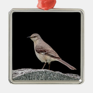 Mockingbird on a tombstone metal tree decoration