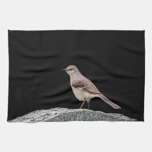Mockingbird on a tombstone tea towel