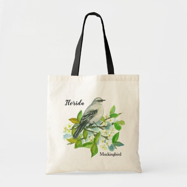 Mockingbird Orange Blossom Farmers Market Tote Bag (Front)