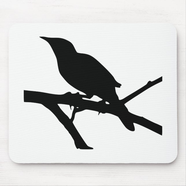 Mockingbird Silhouette Mouse Pad (Front)