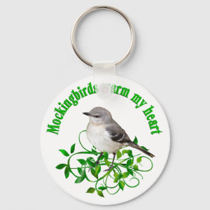 Mockingbirds warm my Heart Key Ring