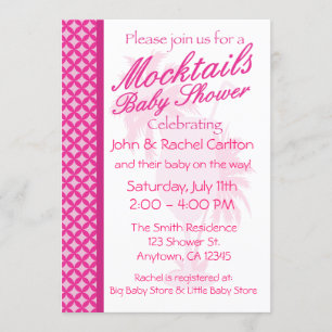 Mocktail Baby Girl Shower Invitation