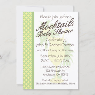 Mocktail Baby Shower Invitation (N)