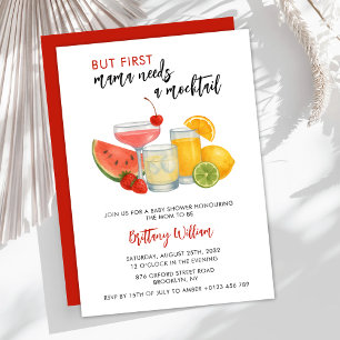 Mocktail Baby Shower Summer Gender Neutral  Invitation