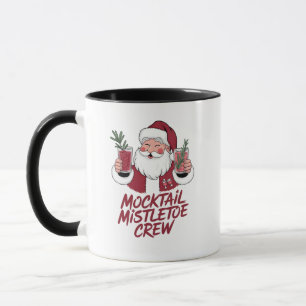 Mocktail Mistletoe Sober Santa Crew Mug