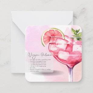 Mocktail Virgin Paloma & Mulled Wine Party Favour Card