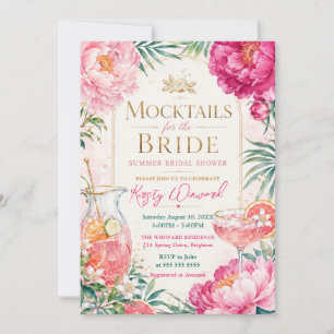 Mocktails for the Bride Summer Bridal Shower Invitation