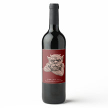 Mockup Gothic Sculpture Custom Wine Labels