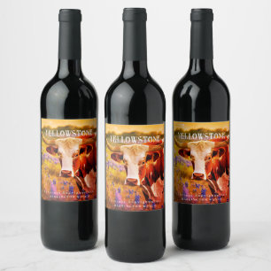 Mockup Ranch Rustic Longhorn Custom Wine Labels