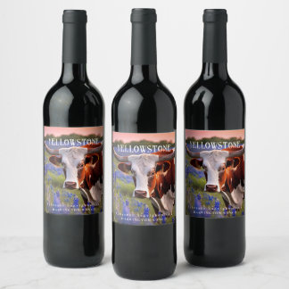Mockup Ranch Rustic Longhorn Custom Wine Labels