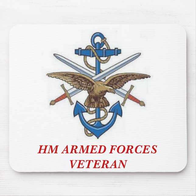 MOD10, HM ARMED FORCES VETERAN MOUSE PAD (Front)