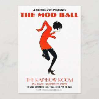 Mod 1960s Dance Party Vintage Invitation