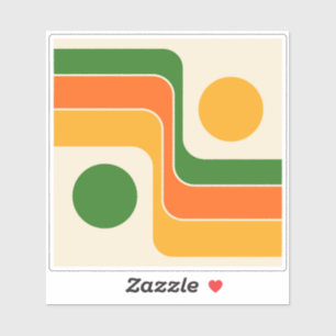 Mod 1970s Retro Style Geometric Design